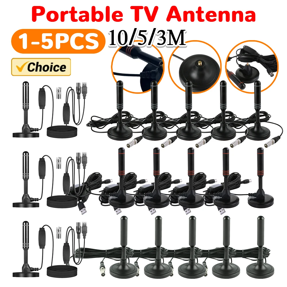 Антенна HDTV DVB-T DVB-T2 DAB Цифровая приемная антенна Plug and Play Крытая и наружная цифровая HD Freeview антенна для Smart TV ​