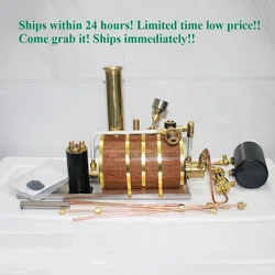 Steam Engine 0.4 MPA Horizontal Brass Steam Boiler with Safety Valve Pressure Gauge Boiler for RC Car and Boat Model Toys Gifts