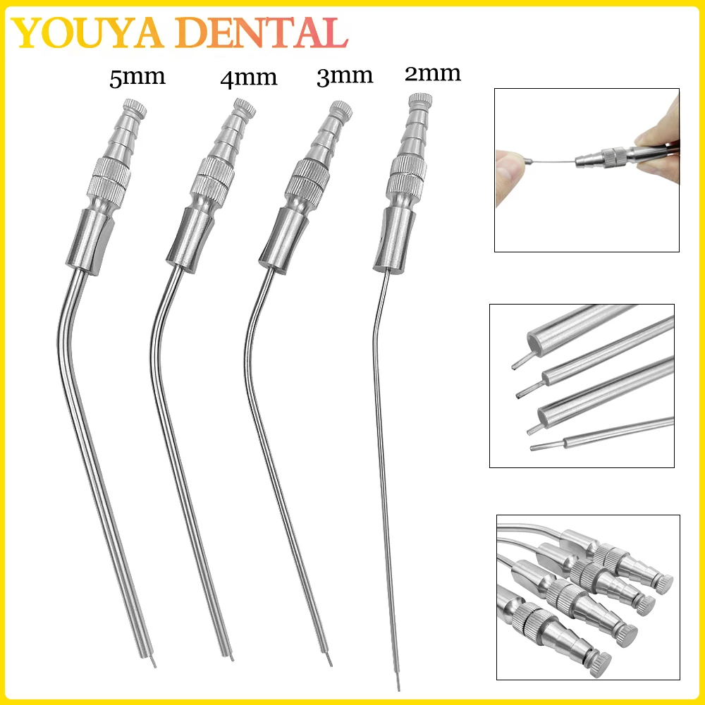 1pcs Multiple Specifications Dentistry Stainless Steel Weak Straw Dental Surgery Tools Oral Cavity Implants Sucker Pipettes