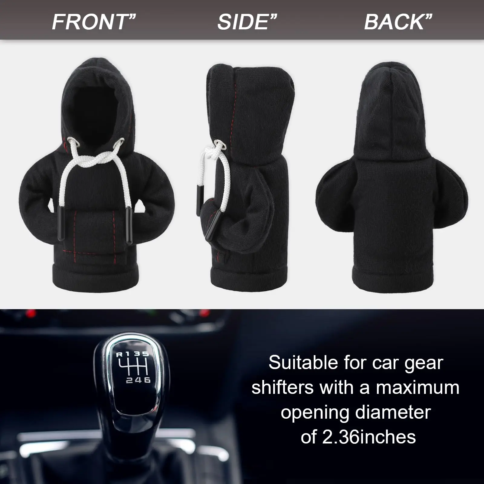 Small Shift Handle Set Handle Set Car with Manual Shift Automatic Shift Set Winter Car Lever Set Hoodie Cute Car Decoration