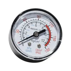 Bar Air Pressure Gauge Thread 1/4 BSP Thread 0-180 PSI 0-12 Manometer Double Scale For Air Compressor Pneumatic Hydraulic Fluid