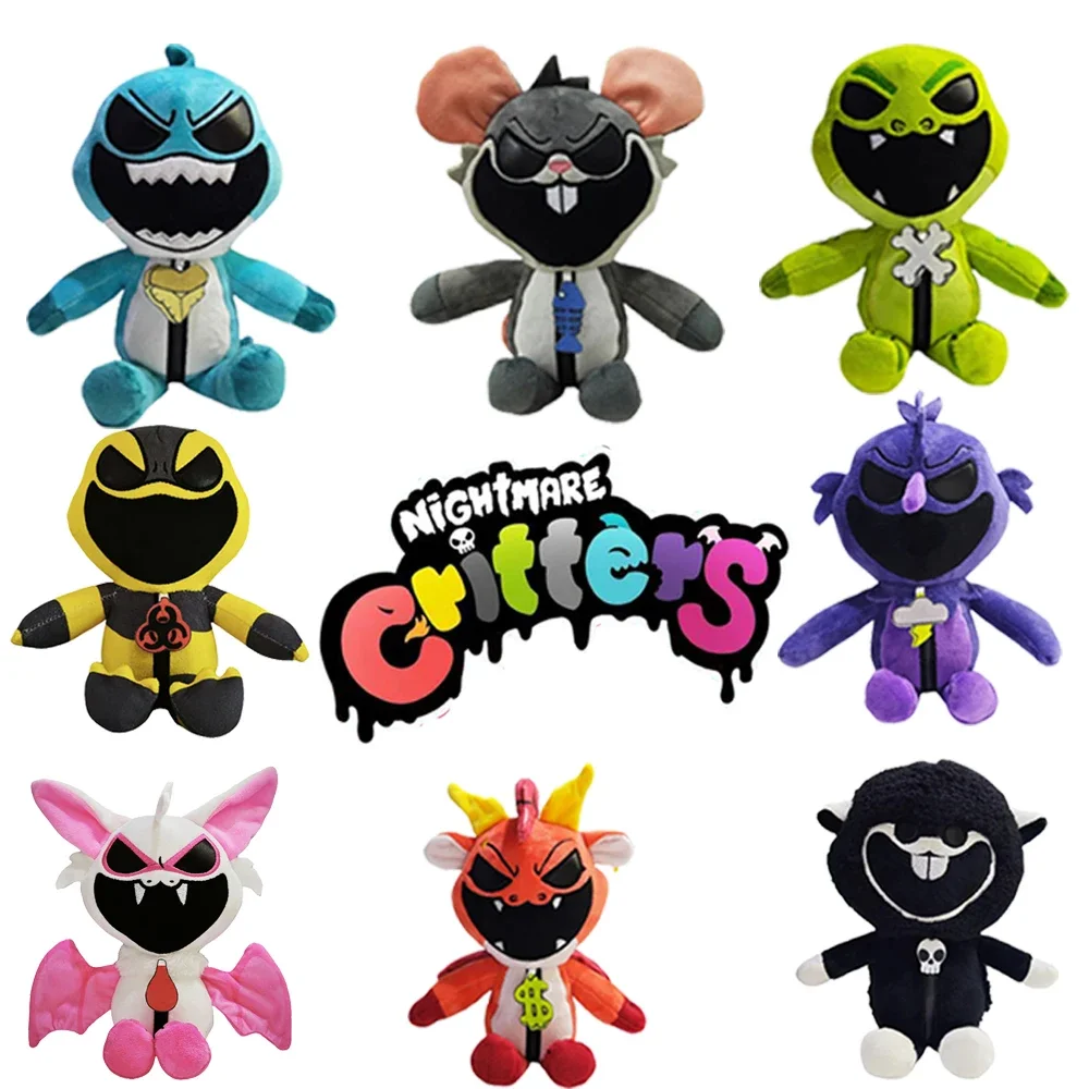 

25cm Nightmare Critters Plush Toys Kids Gifts For Boys Room Decoration Soft Stuffed Doll Toy Halloween Gift Christmas Doll