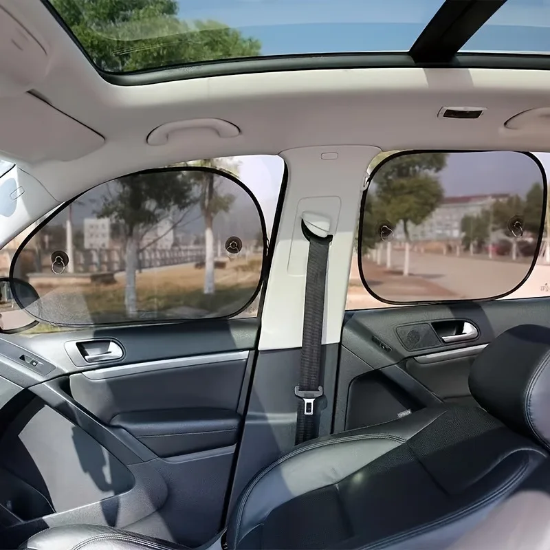 Car Sunshade Side Window Sun Visor/Shade Foldable Auto Rear Window Sunshade Cover UV Blocking Car Sun Protection Mesh Curtains