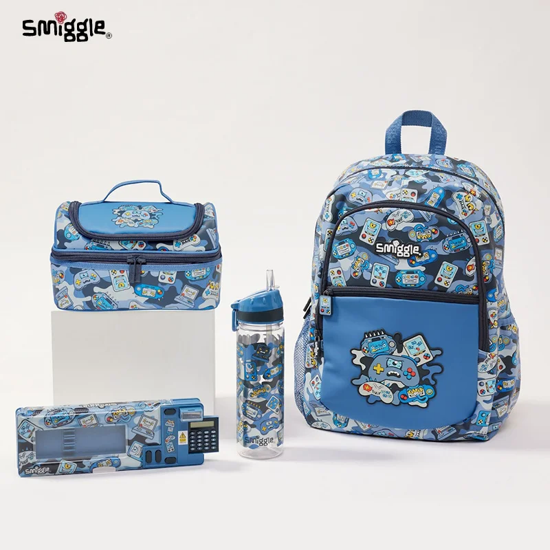 Smiggle Schoolbag Boy Light Student Cartoon Backpack Soft Bag Large Schoolbag Pencil Case Wallet Stationery Set