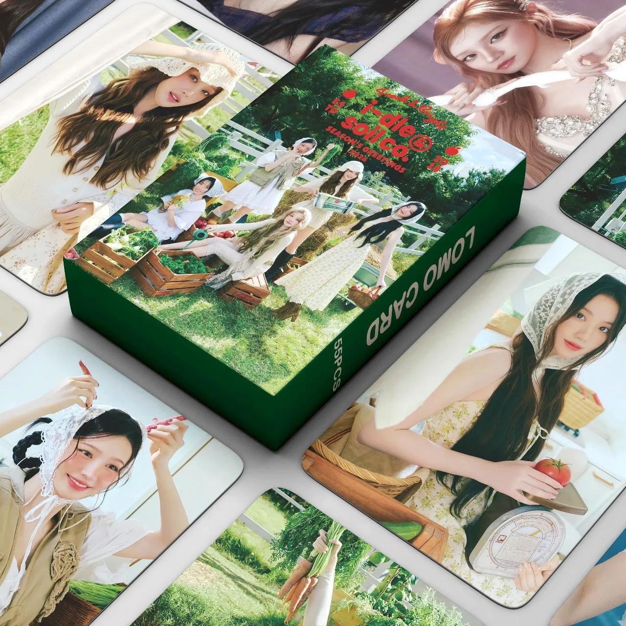 

55pcs IDLE 2026 SEASON'S GREETINGS YUQI GIDLE Photo Lomo Cards Set Shuhua Yuqi Minnie Miyeon Kpop Idol Collectible Merch