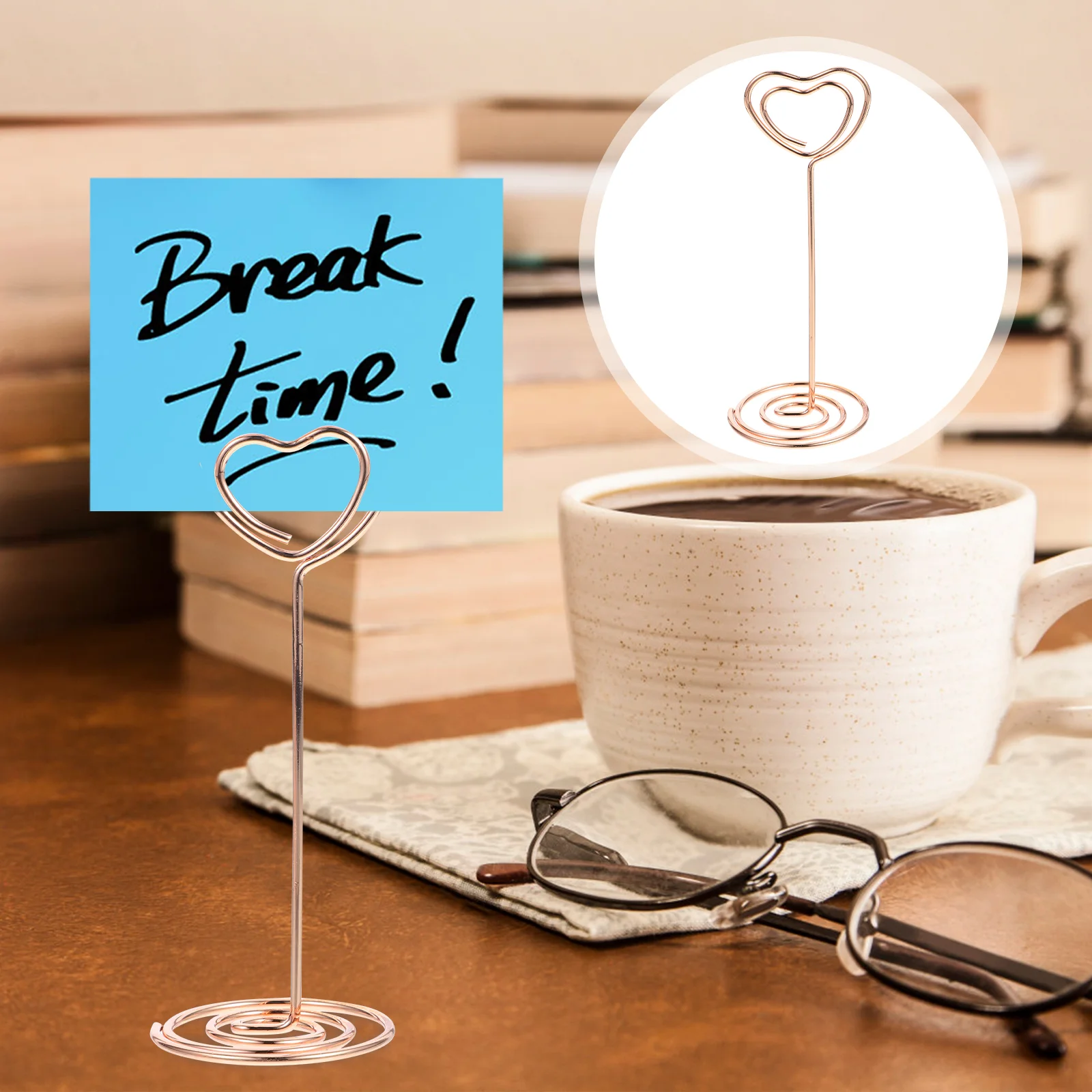 24 PCS Wedding Decorations for Reception Dinner Table Number Holders Heart Shape Clips