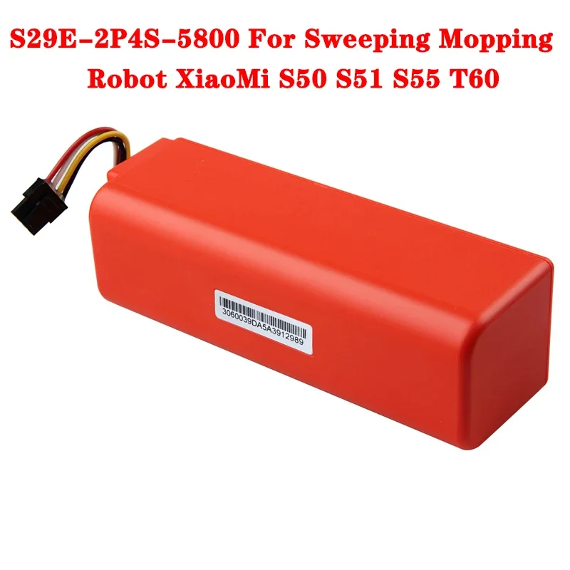 

S29E-2P4S-580014.4V 5800mAh robot vacuum cleaner replacement battery is applicable to Robolock S55 S60 S60 S51 S5 MAX S6 parts