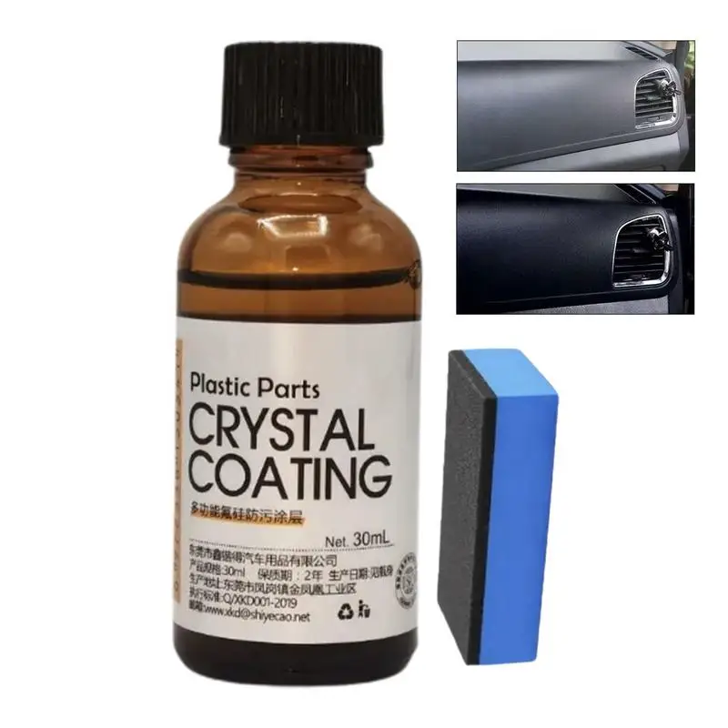 30ml Car Plastic Restorer Back to Black Gloss Leather Restorer Polish Coating Automotive Cleaning Products Refurish Auto Detaili