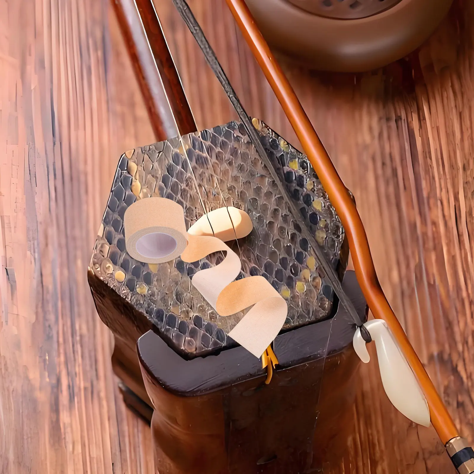 Erhu Accessories Comfortable Crash-Proof Corner Protective Pads Noise Reduction Wear-Resistant Erhu Corner Tape for Practice