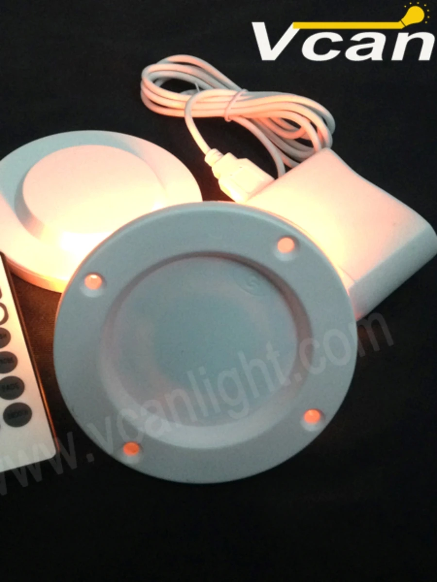 Unidades de luz Led RGB con Control remoto inalámbrico, recargable, 85mm, la mejor calidad