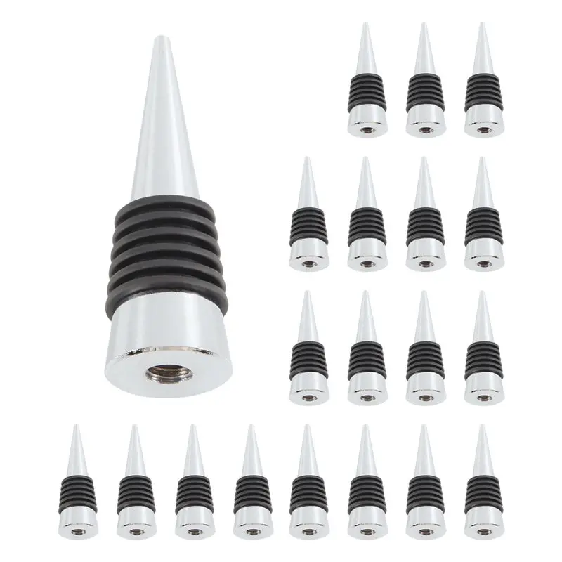 A33R-20Pcs Metal Bottles Stoppers Wine Bottles Stoppers Wine Bottles Corks Tapered Storage Crafts Art DIY