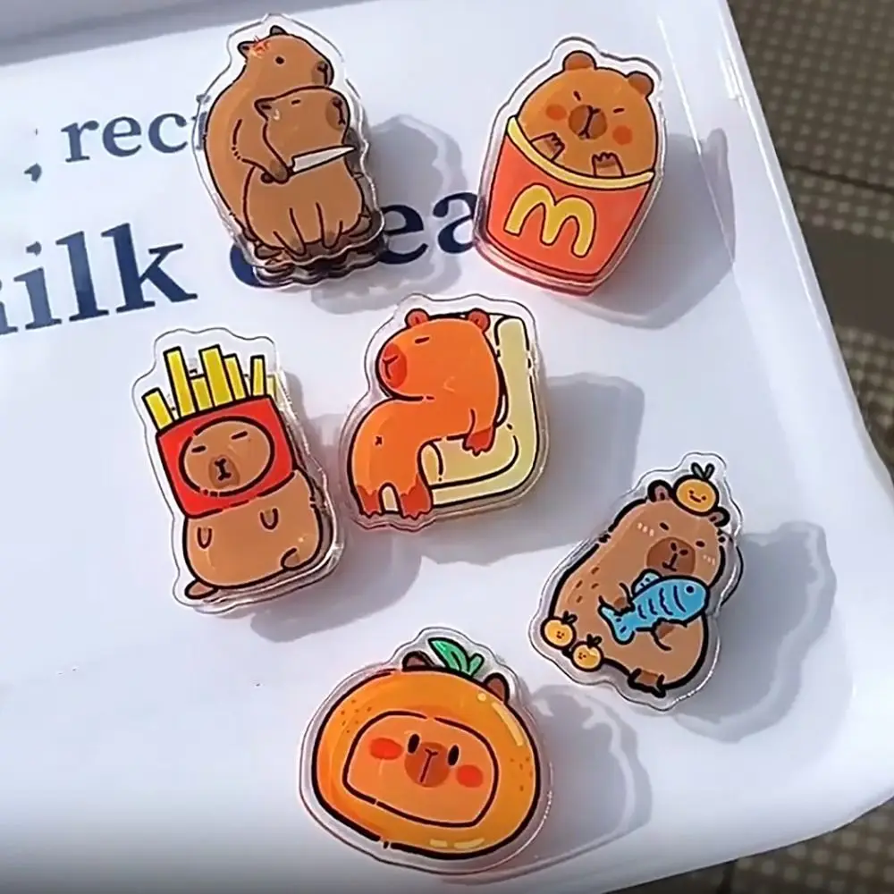 

Прочный акриловый полипропиленовый капибара акриловый зажим канцелярские принадлежности мультяшные зажимы для переплета фотографий капибара держатель для заметок