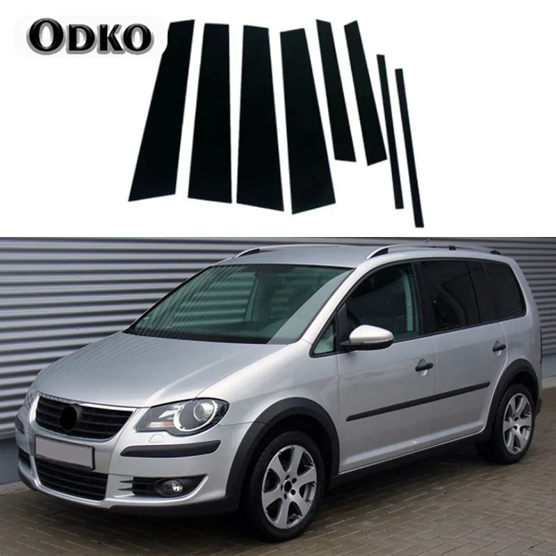 For Volkswagen Touran 1T 2004-2010 2011 2012-2015 Car Window Decoration Pillar Posts Door Trim Stickers Exterior Accessories