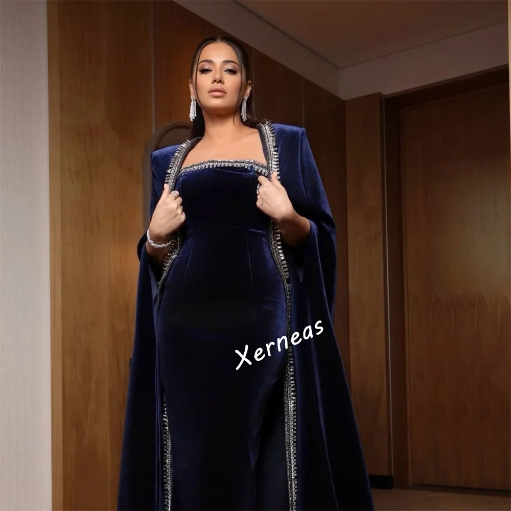 فساتين سهرة متألقة مخصصة شال طويل المملكة العربية السعودية الكلاسيكية البوق طول الأرض مناسبة مخصصة حفلة أنيقة #3