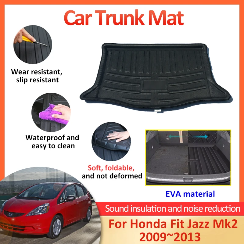 

For Honda Fit Jazz Mk2 2009 2010 2011 2012 2013 Trunk Mat Anti-Slip Floor Tray Liner Cargo Boot Carpet Protector Pad Accessories