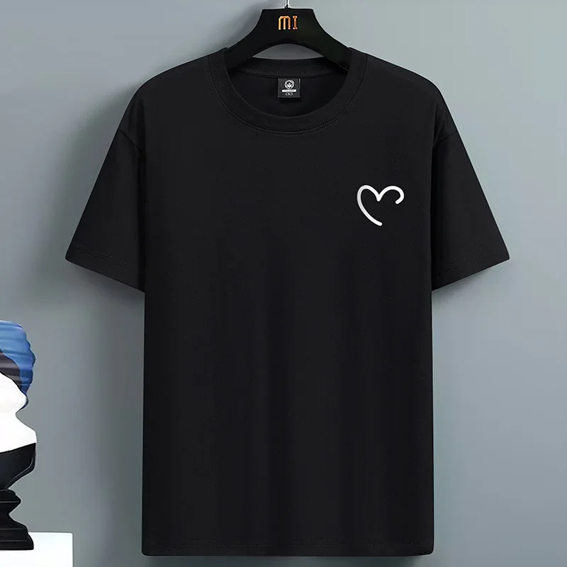 

T shirt for men 2025 Summer Cotton Oversized Tshirts Hip-hop Anime Breathable Short Sleeve Tees Harajuku Men's Clothing Y2k Tops