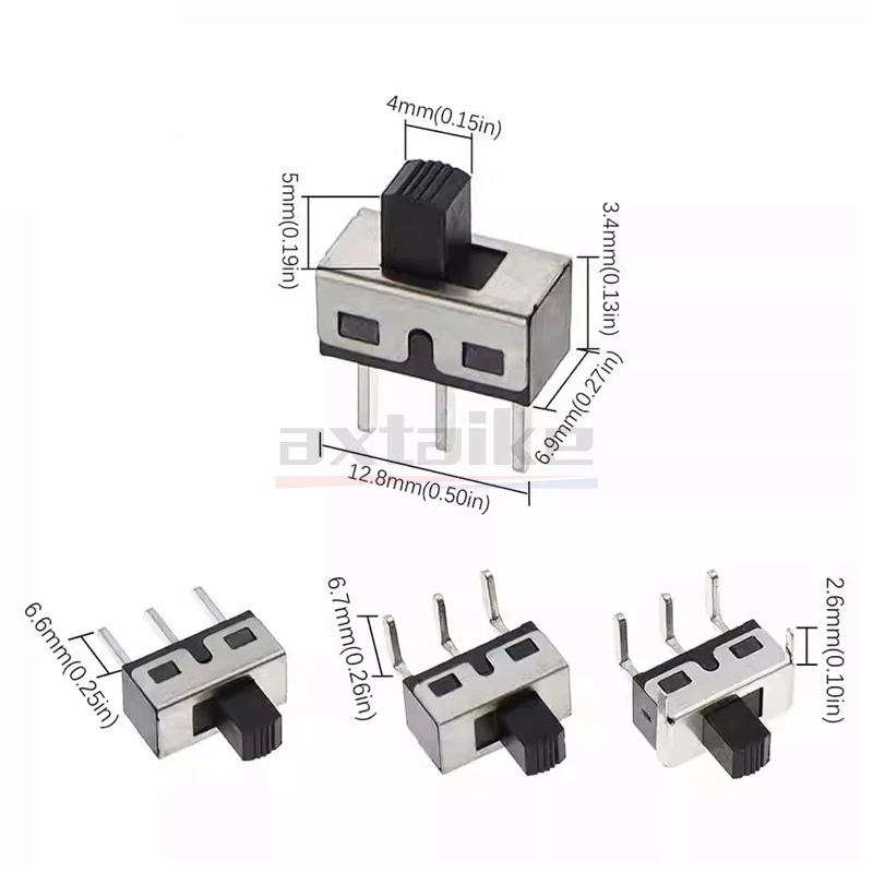 10PCS Toggle Switch 1P2T SS12D10 SS12D06 SS12D11 3Pin Bend Straight Feet Handle High 5mm Spacing Of 4.8mm 3A 250V Large Current