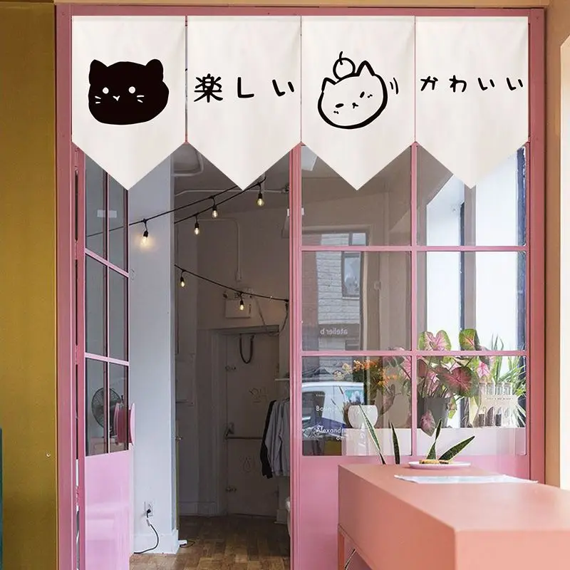 VIKAMA Cat Head Triangle Bunting Banner Cartoon Pennant Flags Hanging Decoration Cafe Coffee Shop Home Wall Decor Cute Party