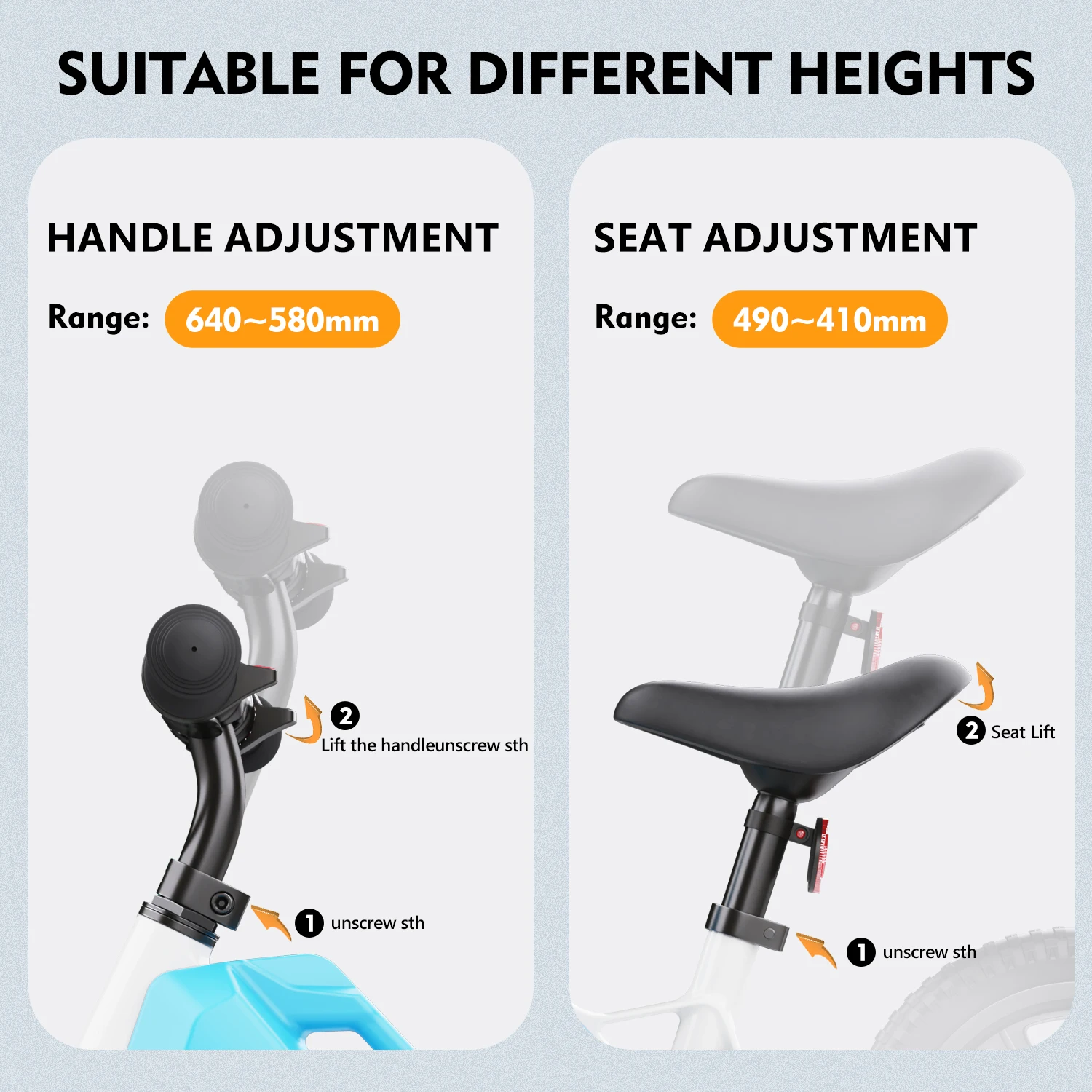 دراجة توازن كهربائية للأطفال AOKDA 180 وات ألعاب أطفال 3 سرعات 12 كم/ساعة أقصى تحميل 40 كجم دراجة للأطفال من سن 2 إلى 12 سنة #3