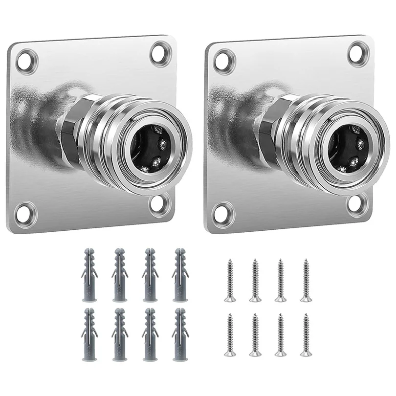Foam Cannon Nozzle Water Gun Holder Wall Mountable Pressure Washer Accessories Storage Rack Stainless Steel 1/4 Quick Connector