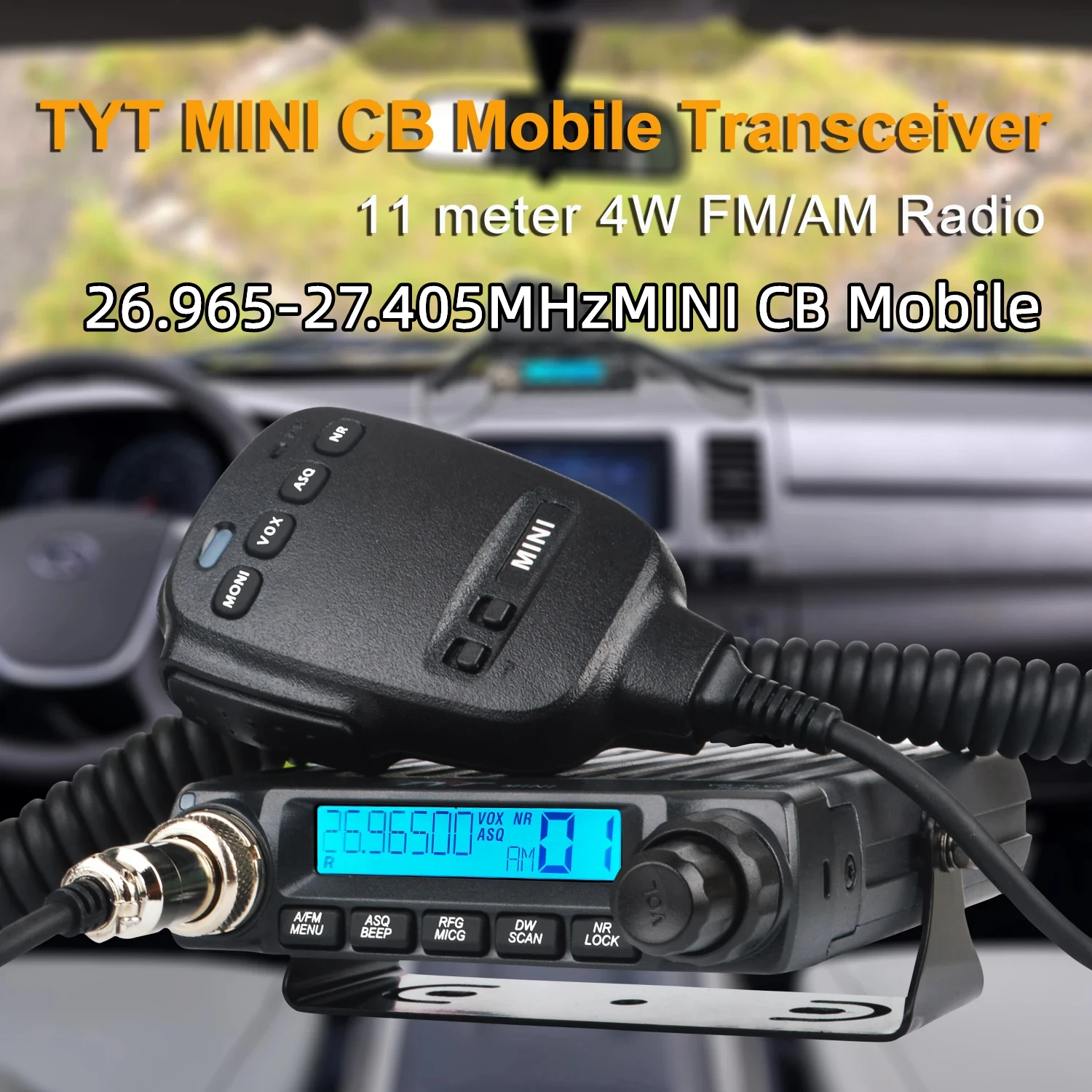 TYT วิทยุ 27MHz CB โทรศัพท์มือถือ 11 เมตร 40Ch FM AM Modulation 4W ขนาดกะทัดรัด Mini European Citizen Band Walkie Talkie