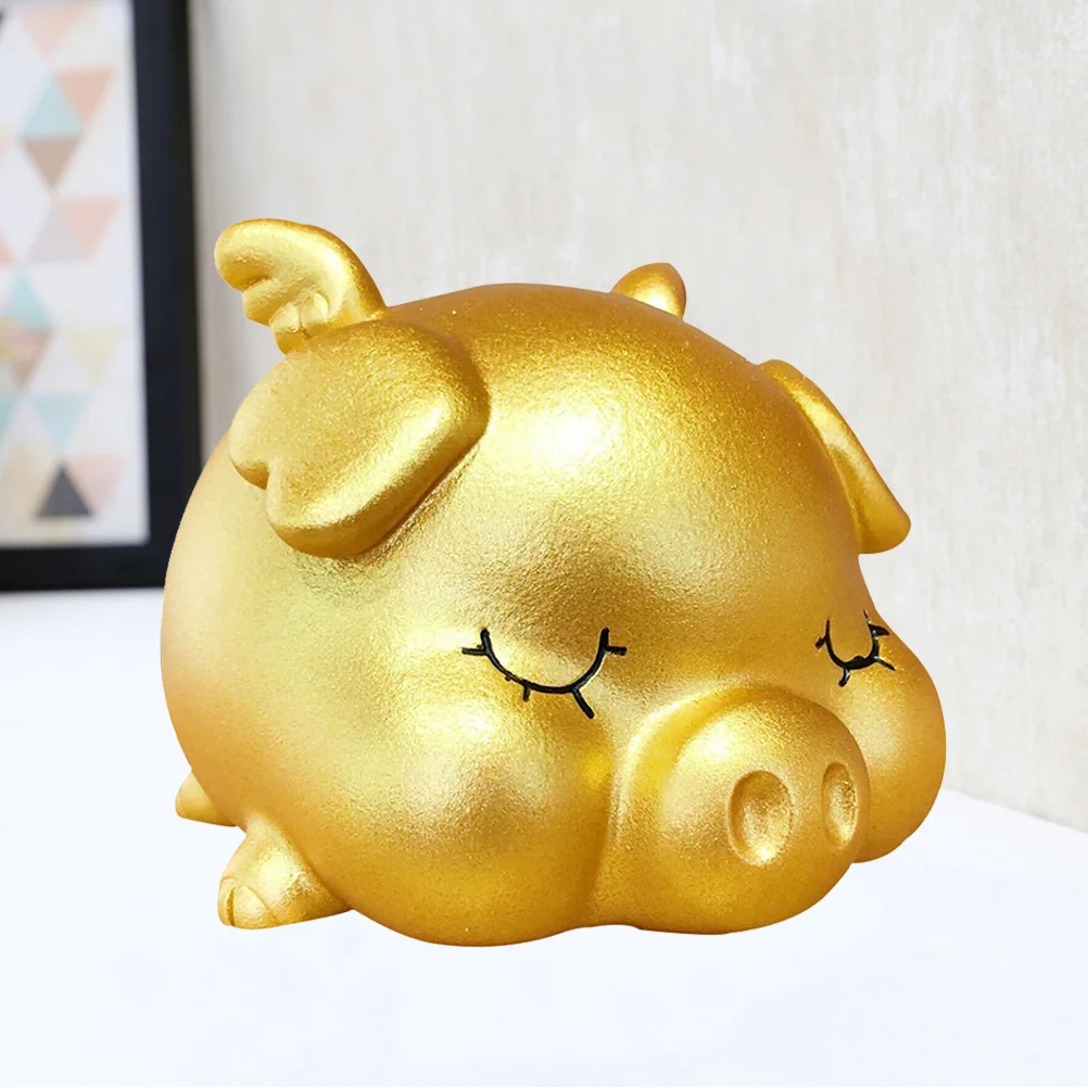 Creative Piggy Bank Coin Bank Fortune Pig Shaped Cartoon Money Holder Saving Pot Money Box for Birthday Present New Year's Gift