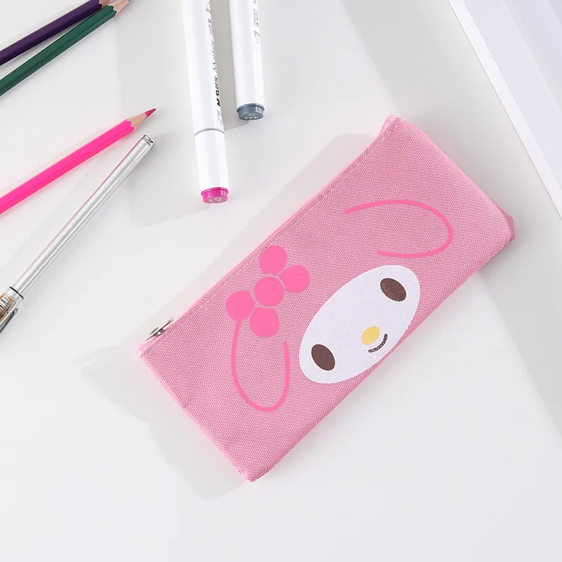 Hello kitty borsa per cancelleria per studenti di cartoni animati borsa per cosmetici in pelle PU con cerniera borsa per penna rettangolare