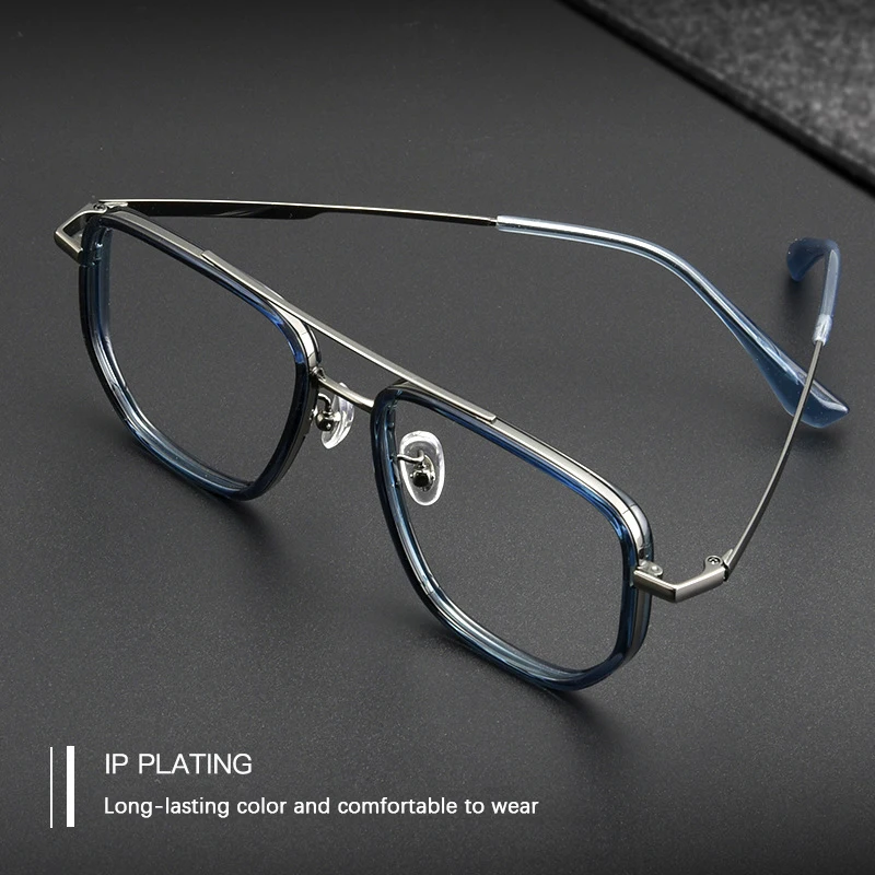 2024 Oversize Titanium Glasses Frame Men luxury Square Myopia Optical Prescription TR90 Eyeglasses Women Male Ultralight Eyewear