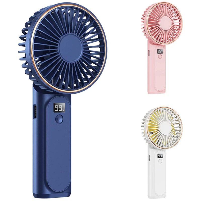 

Handheld Fan, 3600Mah Portable Fan Mini Fan, 6 Speeds Adjustable, Small Personal Fan, Foldable Mini Desk Fan