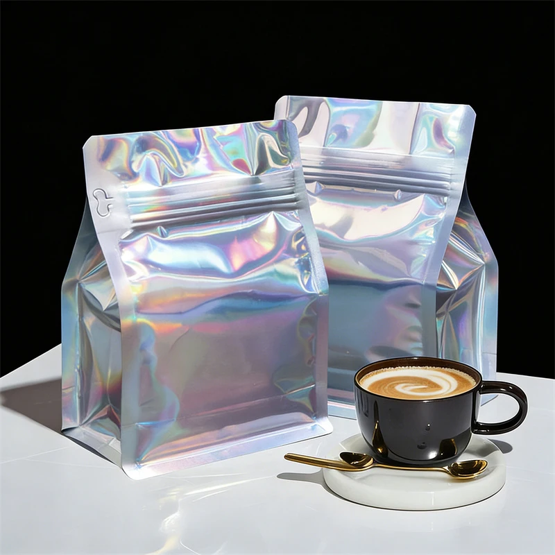 25Pcs Coffee Beans Packaging Zipper Bags With Valve Sealed for Powder Nuts Storage Stand Up Reusable Pouch Customizable Logo