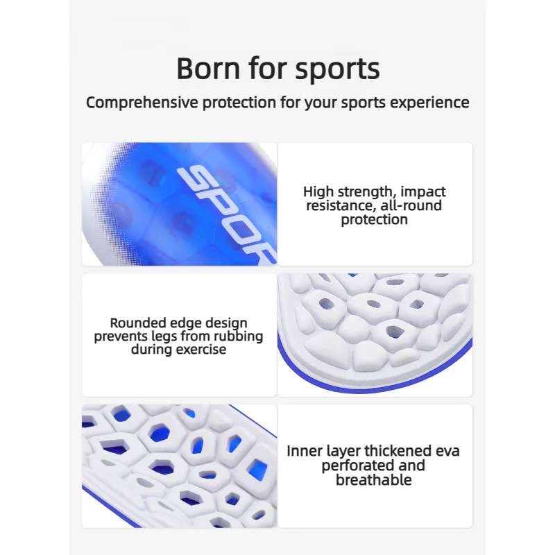 Hollow Transparent Football Shin Guards, Sports Protective Gear for Adult & Kids Soccer Training