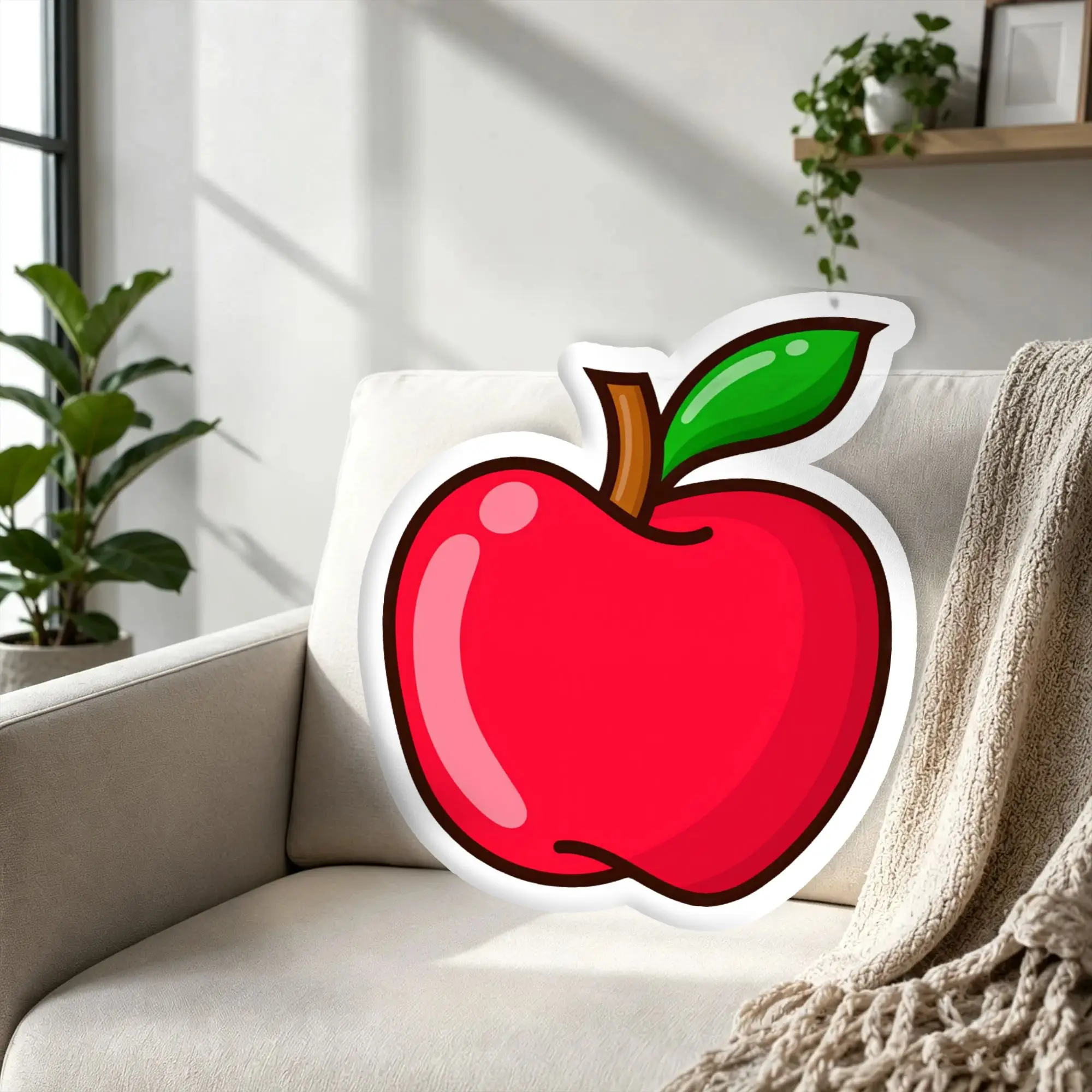 Custom Colorful Summer Fruit  Pillow Double Sided Playful Bright Tropical Home Decoration Salon Personalized Plush Pillows