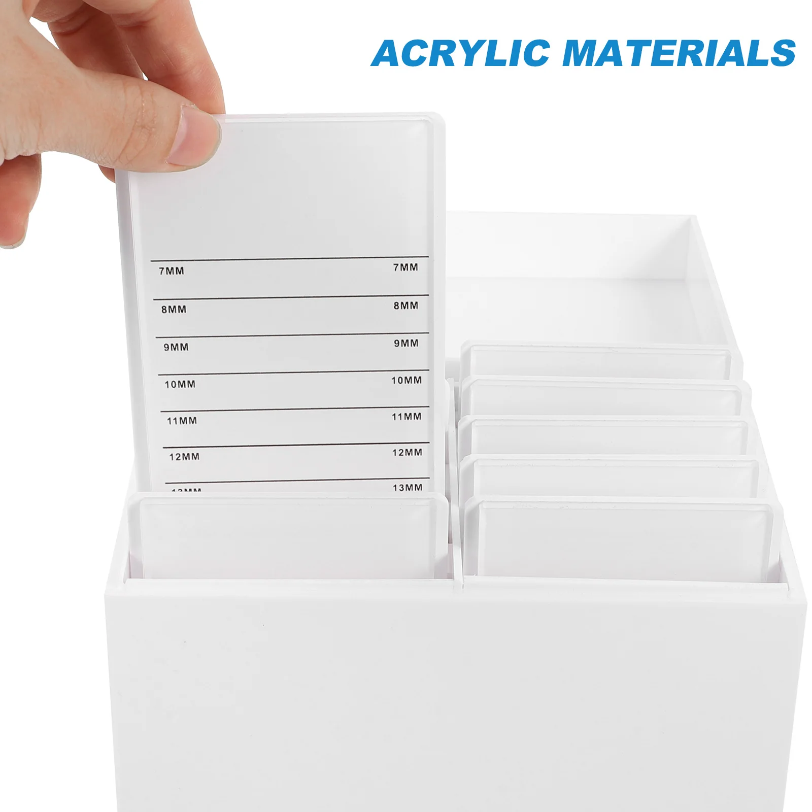 1pc Eyelash Storage Box Acrylic False Eyelash ganizer Grafting Lash Container Dust Layer Makeup Accessory Case