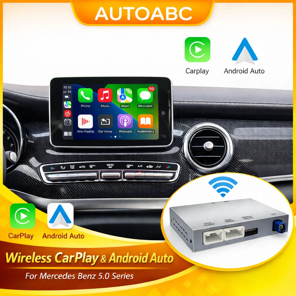 Nuovo modulo Wireless Carplay Android Auto per Mercedes Benz Classe C/GLC/S W205 W253 sistema NTG5.0 con Airplay e telecamera originale