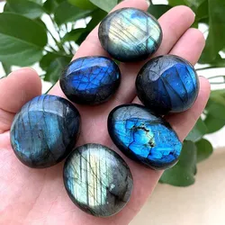 1pc Natural Labradorite Healing Crystals Tumbled Raw Blue Moonstone Massge Palmstone Energy Reiki Quartz Stones Mineral Specimen