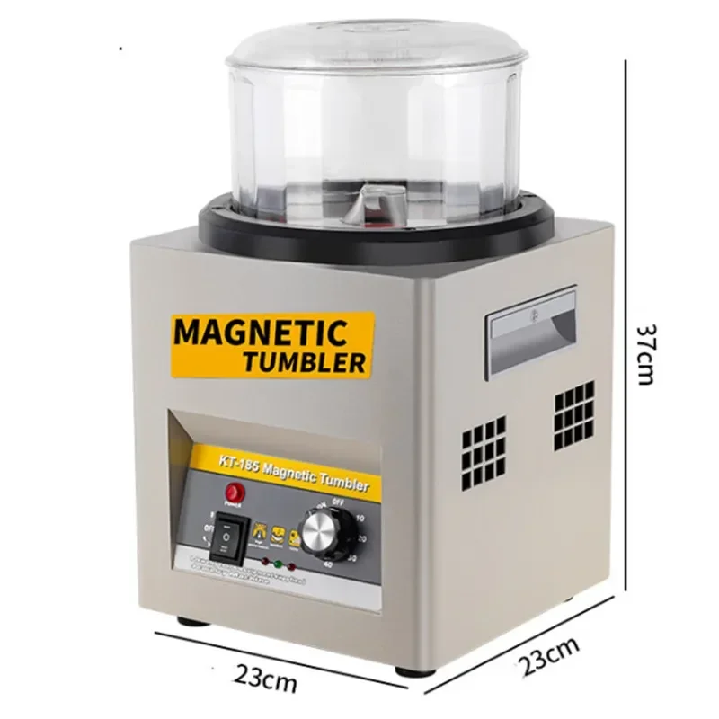 New Small KT-185 Magnetic Tumbler Jewelry Polisher Metal Finisher Finishing Machine 110V/220V Gold Precision Parts Polisher