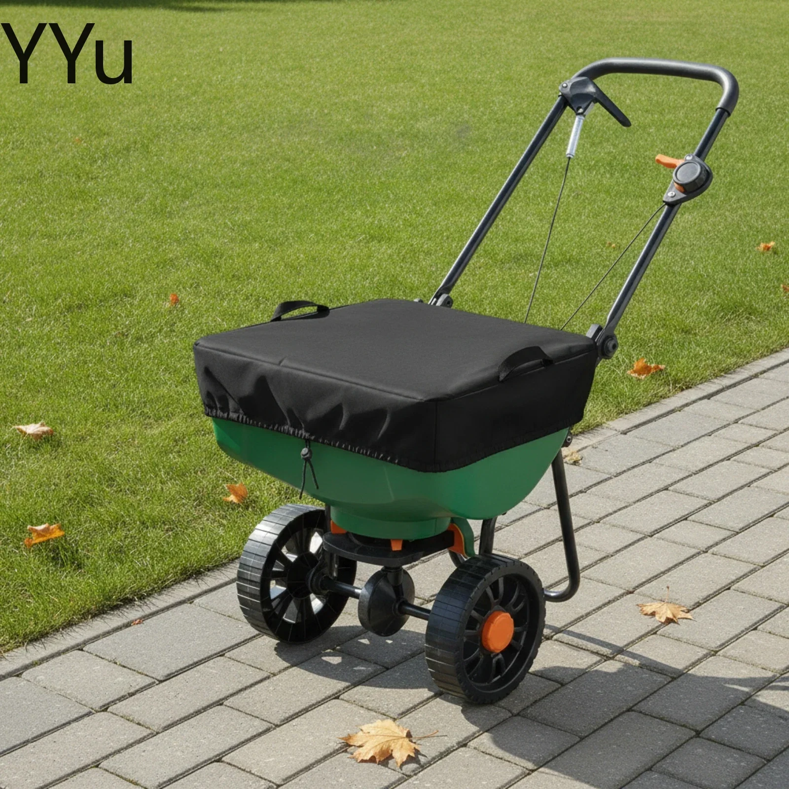 Broadcast Spreader Cover Waterproof Spreader Cover with Drawstring Low-Profile Year-Round for Gardeners, Outdoor Storage