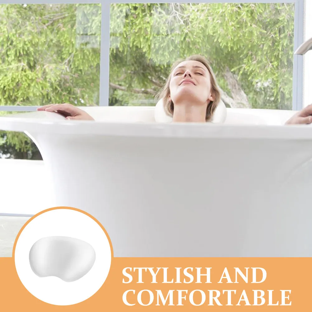 

Premium Bathtub Pillow with Strong Suction Cups Easy Clean Bath Head Rest Pillow for Relaxing Bath Time Enjoyment