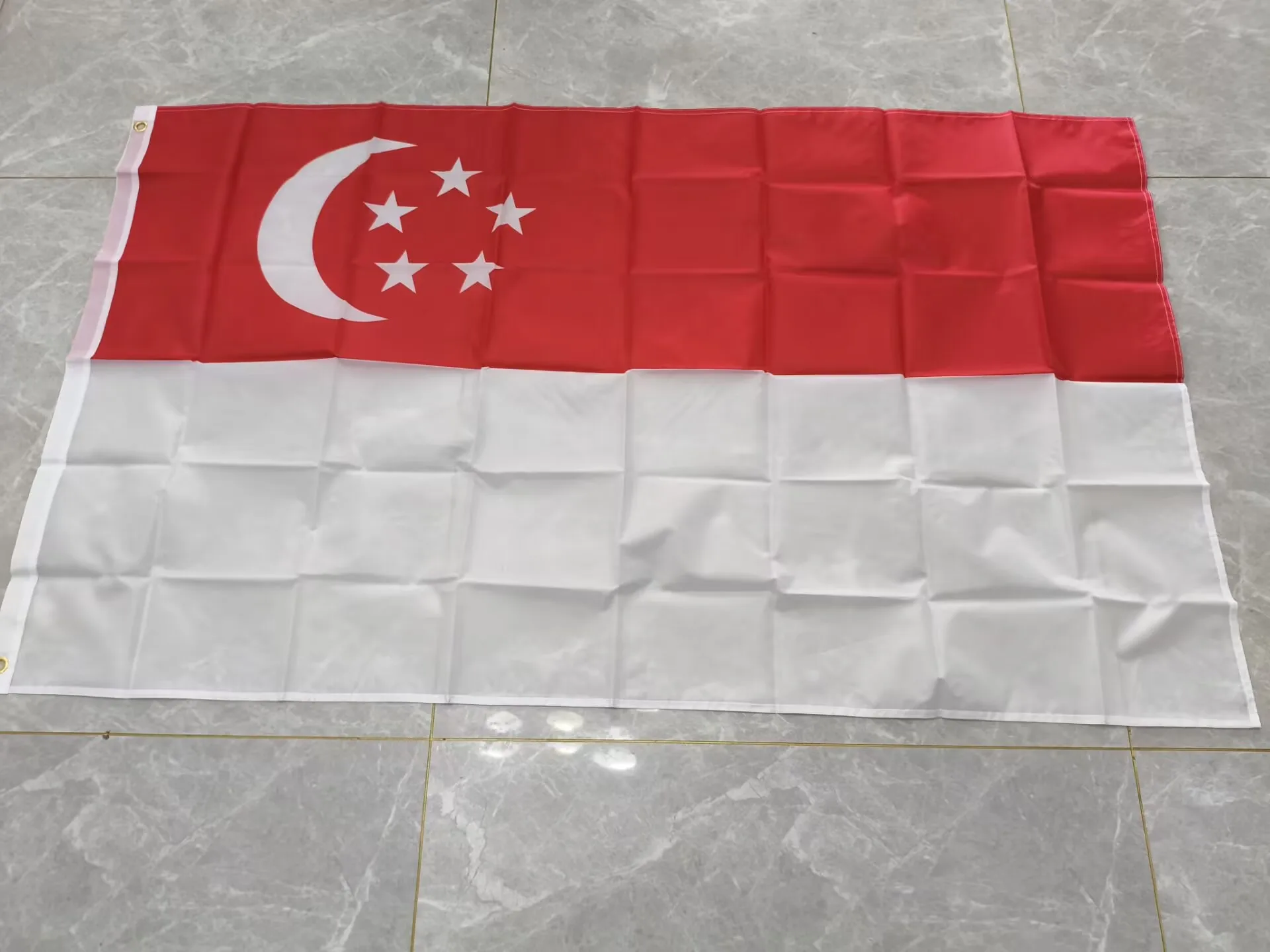 aerxemrbrae  90 x150cm  Lion City SG SGP Republic   Singapore flag  Banner Flags High Quality Polyester Fabrics