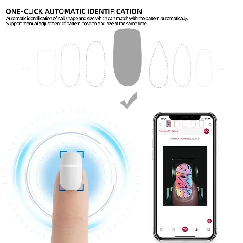 【Más vendido】 Proveedor De uñas 3d Prensa hecha a mano en uñas Manicura Dedo Diy Impresión Arte Wifi Automático