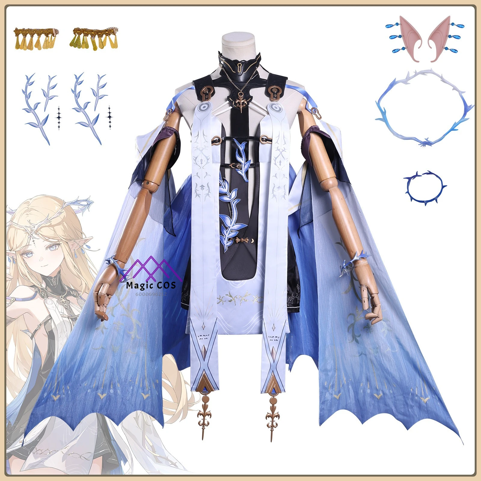 

Wuthering Waves Katisha (Xiao Ka) Role Playing Costume Women's Anime Girl Style High Quality Cosplay Outfit for Role Playing