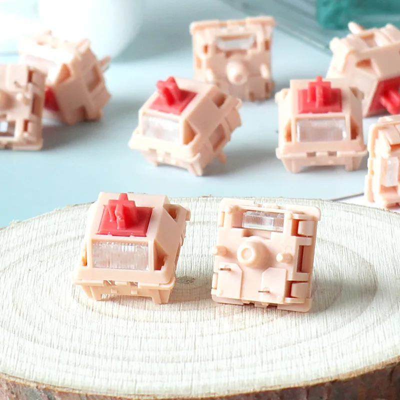 MMD NP Switch Linear 5 Pin 42g Custom Mechanical Keyboard 4.0 HIFI Light Guide Double Spring 32g 42g 50g For Game Kit