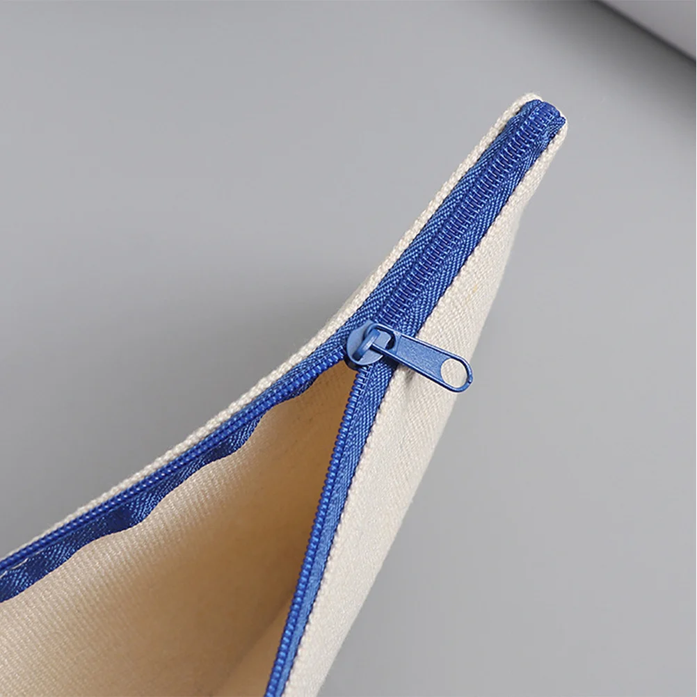 

10Pcs Large Capacity Canvas Pencil Case Zipper Design Durable Scratch Resistant Easy Clean Portable Pouch for School Travel