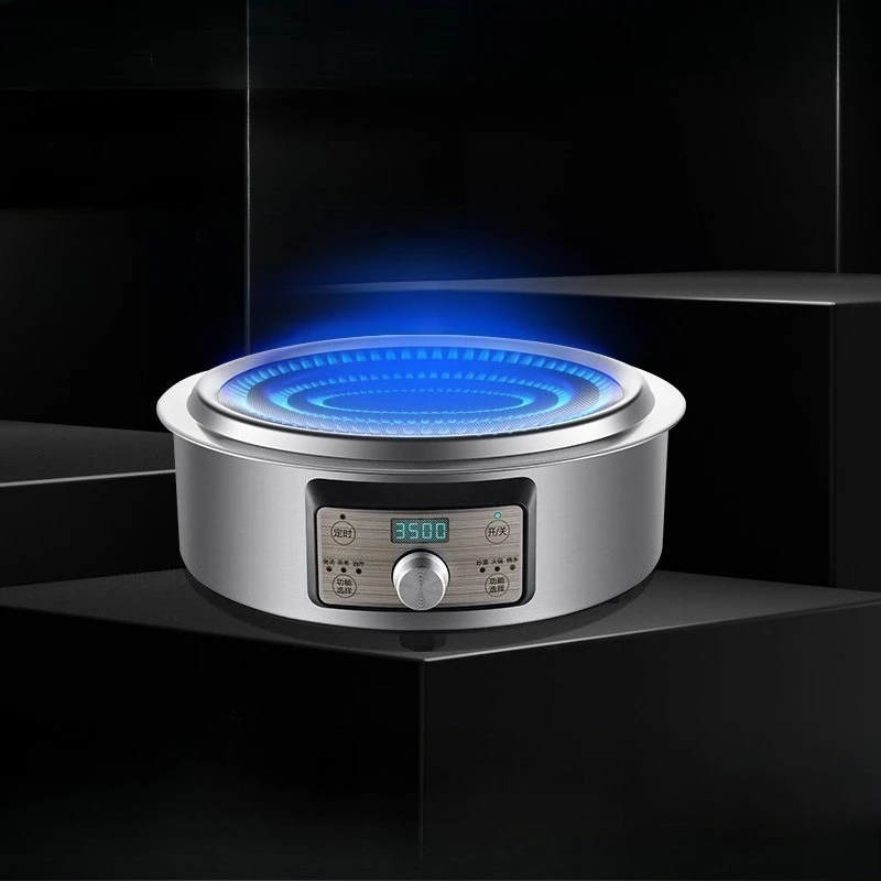 

Concave induction cooker household high power 3500W new round hot topic effect portable induction cooker cooktop