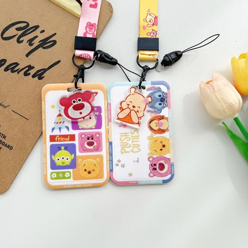 Disney Mickey Mouse ID Card Holder with Long Lanyard Neck Strap for Students Doctors Nurses School Hospital Access Control