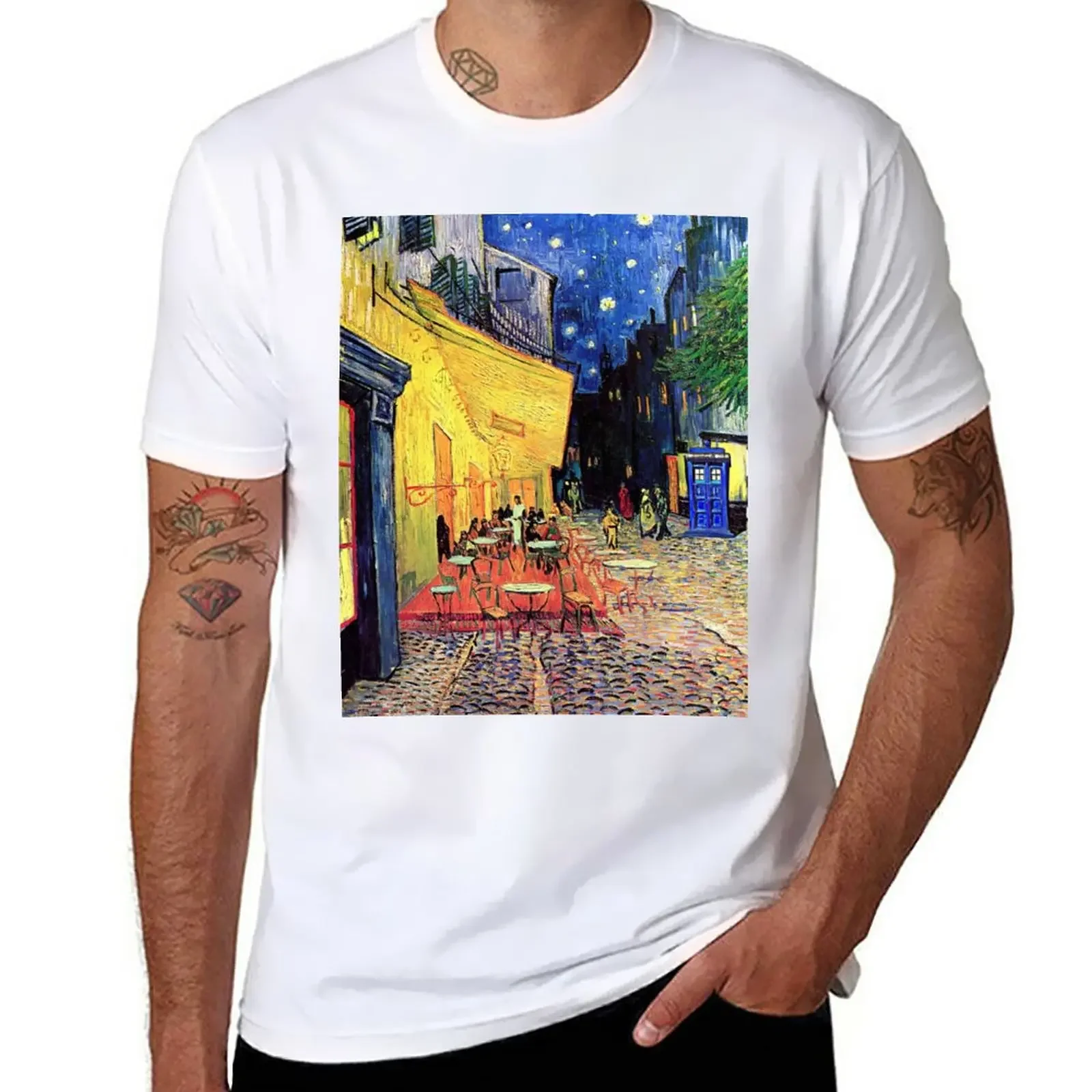 Cafe Terrace at Night Doctor Visit T-Shirt cute tops vintage hippie clothes black t-shirts for men