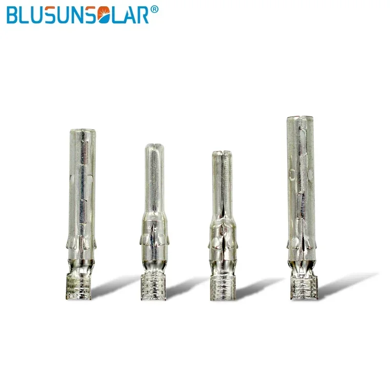 10/50/100 Pairs Solar PV Connector Pin for 1000V 1500V Connector Male and Female Hollow Terminal Pin for 2.5mm~6.0mm Cable