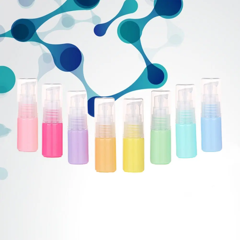 

8Pcs 10ml Colorful Emulsion Bottle Durable Plastic Cosmetics Travel Containers Shampoo Lotion Refillable Smooth Hand Feel