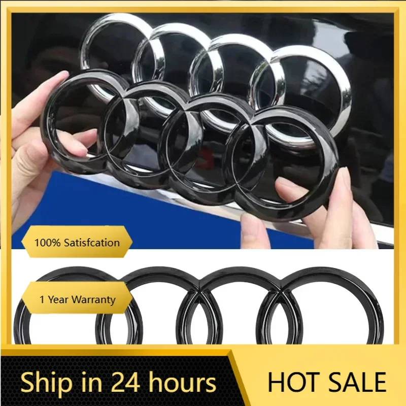 2025 حار أودي السيارات 4-حلقة شعار الجبهة مصبغة صافي شارة اكسسوارات الديكور مناسبة لأودي A3 A4 A5 A6 A7 B5 B6 C5 C6 #1