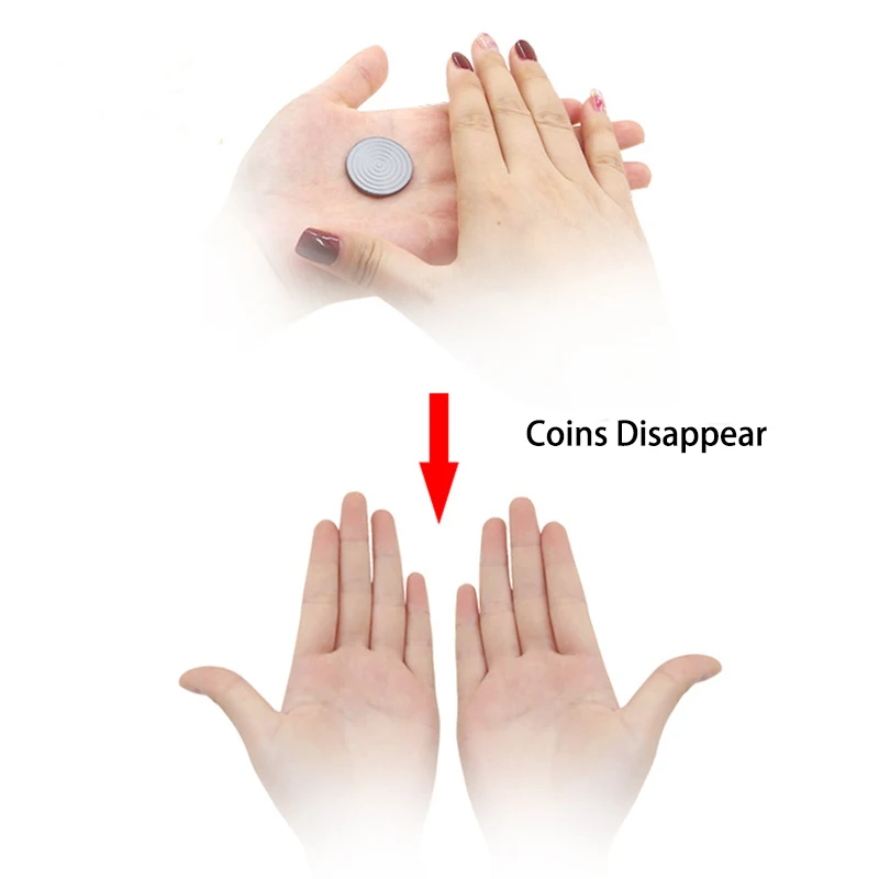 Magic Coins Disappear Muffled Device Tool Silencing Magic Device Money Disappearing Magic Tricks Vanishing Prop Easy to do